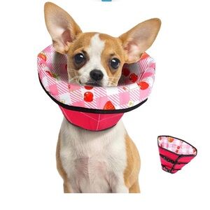 Soft Dog Cone Collar After Surgery: Adjustable long comfy recovery collar Medium